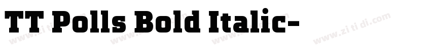TT Polls Bold Italic字体转换